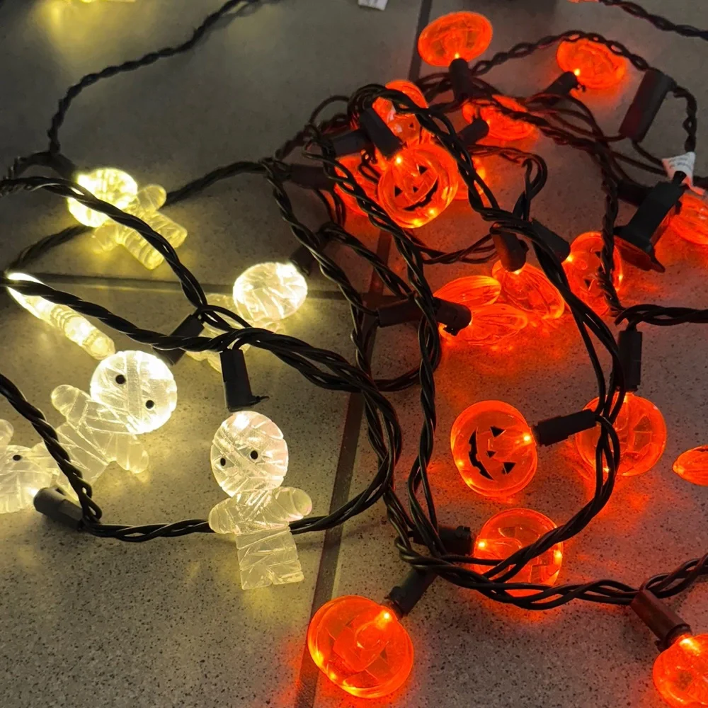 🎃 Halloween String Lights with Ghosts and Pumpkins 🎃